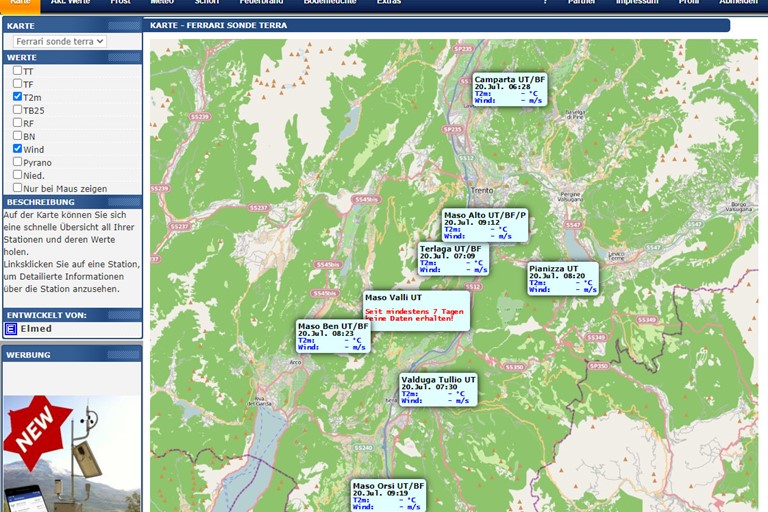 MeteoWeb - Lageplan
