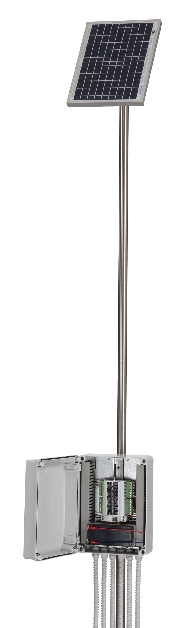 Steuerzentrale mit Schaltschrank und Solarpanel - AIS01