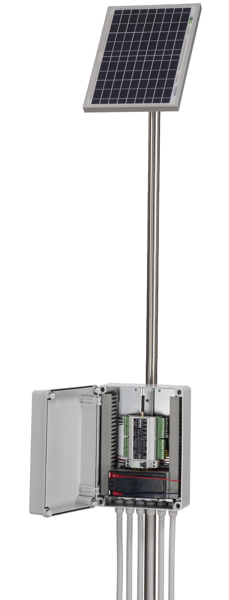 Control center with switch cabinet and solar panel - AIS01